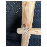 Handcrafted Ladder - Rustic Wooden Step Ladder with Natural Twine Bindings