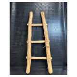 Handcrafted Ladder - Rustic Wooden Step Ladder with Natural Twine Bindings