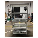 Industrial 5-Shelf Plastic Shelving Rack - Gray Plastic