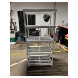 Industrial 5-Shelf Plastic Shelving Rack - Gray Plastic