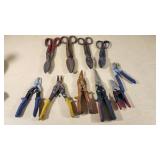 Lot of Tin Snips and Metal Shears