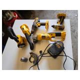 DeWalt Cordless Power Tools including Drill, Impact Driver, Angle Grinder, and Accessories - Batteries Untested, Units Worked in Testing