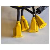 Yellow Jacket Power Cord Splitter with Four Outlets and Surge Protector