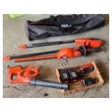 Black & Decker Cordless Yard Tools Set including Hedge Trimmer and Leaf Blower with Batteries and Charger