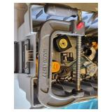 Lot of Hand Tools and Hardware including C-Clamp, Hammer, and Sockets, Wire Strippers, Stud Sensor