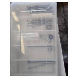 Plano StowAway Organizer Box with Assorted Hardware variety of screws, bolts, nuts, washers, anchors