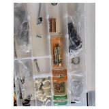 Plano StowAway Organizer Box with Assorted Hardware variety of screws, bolts, nuts, washers, anchors