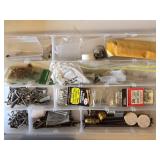 Plano StowAway Organizer Box with Assorted Hardware variety of screws, bolts, nuts, washers, anchors