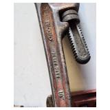 Set of Pipe Wrenches including Ridgid, Pittsburgh 8", Vintage Heavy Duty 10" and 14" Pipe Wrenches