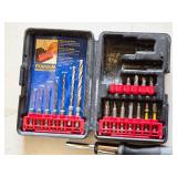 Lot of Tool Sets Including Ryobi and Masterforce Drill Bit Sets, Driver Bits, and Accessories - Missing Random Pieces