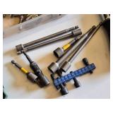 Lot of Tool Sets Including Ryobi and Masterforce Drill Bit Sets, Driver Bits, and Accessories - Missing Random Pieces