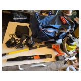 Ryobi Tool Bag, Black & Decker Drill, Blower, and Accessories