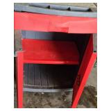 Rubbermaid Utility Cart with Drawer and Cabinet - Cracked Drawer, Difficult to pull out