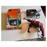 Black & Decker 3.2A Variable Speed Jigsaw and Skil Drill with Rusty Bit