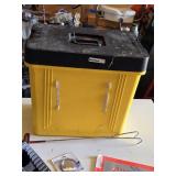 Stanley Contico Portable Work Box and Accessories including Blind Spot Mirror and License Plate, Wheel Chock