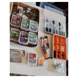 Various Hardware Fasteners and Anchors Lot including Teks Screws, Drywall Anchors, and Assorted Bolts