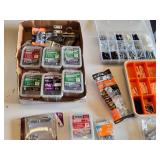 Various Hardware Fasteners and Anchors Lot including Teks Screws, Drywall Anchors, and Assorted Bolts