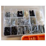 Various Hardware Fasteners and Anchors Lot including Teks Screws, Drywall Anchors, and Assorted Bolts