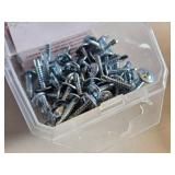 Various Hardware Fasteners and Anchors Lot including Teks Screws, Drywall Anchors, and Assorted Bolts