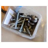 Various Hardware Fasteners and Anchors Lot including Teks Screws, Drywall Anchors, and Assorted Bolts