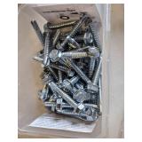 Various Hardware Fasteners and Anchors Lot including Teks Screws, Drywall Anchors, and Assorted Bolts