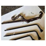 Lot of Automotive Tools including Lug Wrenches and Load Binder