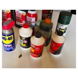 Automotive Fluids and Maintenance Supplies including Motor Oil, WD-40, and Brake Fluid - Partials