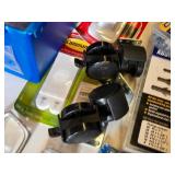 Huge Lot of Assorted Hardware and Tools including Screws, Clamps, Hooks, and Casters