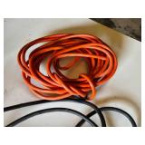 Extension cords with outlet box and cables