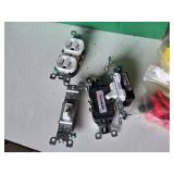 Electrical Supplies including Recessed Outlets, Light Switches, and Wire Connectors
