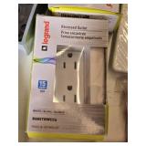 Electrical Supplies including Recessed Outlets, Light Switches, and Wire Connectors