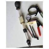 Automotive Testing Tools and Accessories including Brake Bleeder and Vacuum Pump Kit, Coolant Tester, Oil Filter Wrench and Accessories