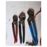 Lot of Pliers and Wire Cutters, Various Brands and Sizes