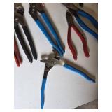 Lot of Pliers and Wire Cutters, Various Brands and Sizes