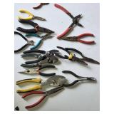 Mixed Hand Tools including Pliers and Cutters Assortment
