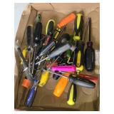 Lot of Mixed Screwdrivers and Tools Including Various Brands and Sizes - Almost all Phillips