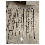 Metal Garden Trellis Set including Decorative Panels and Plant Supports