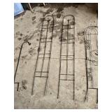 Metal Garden Trellis Set including Decorative Panels and Plant Supports