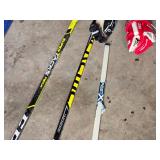 CCM and Bauer Hockey Sticks, Easton and CCM Gloves, and NHL Mini Hockey Goal Set