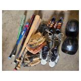 Easton Baseball Bats, Gloves, Nike and Adidas Cleats, and Helmets Lot