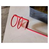 Fishing Gear Lot including Abu Garcia Cardinal Bronco Reel, Tackle Box, and Rubber Boots