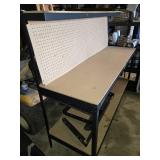 Steel Workbench with Pegboard and Drawer Components (Drawers will need assembly)