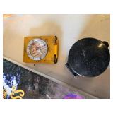 Camping and Outdoor Equipment including Coleman Lantern, Flashlights, and Compass