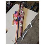 American Flag, Walking Stick, Cane, Knife
