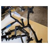 FEZIBO Dual Monitor Arm Stand with Clamps and Adjustable Mounts - Unsure if Complete