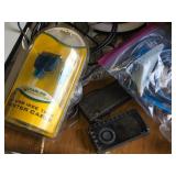 Lot of Electronics and Computer Accessories including Belkin Data Switch, RCA Audio Cable, Older Ram and Timex 16K RAM Module