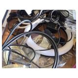 Lot of Electronics and Computer Accessories including Belkin Data Switch, RCA Audio Cable, Older Ram and Timex 16K RAM Module