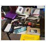 Lot of Phone Accessories including Jetech Tempered Glass Screen Protectors, Evutec Cases, and Rescue Tempered Glass for Various Devices