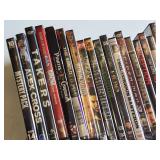 Lot of DVDs including "Pirates of the Caribbean," "Inception," and "Edward Scissorhands," among others