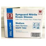 MSRP $240 1 Case (1000 gloves) NEW Synguard Latex-Free Powder-Free Protein-Free (to eliminate risks of Type I hypersensitivity) Nitrile Exam Gloves Size M *textured fingertips measuring 4.7 mil thickn